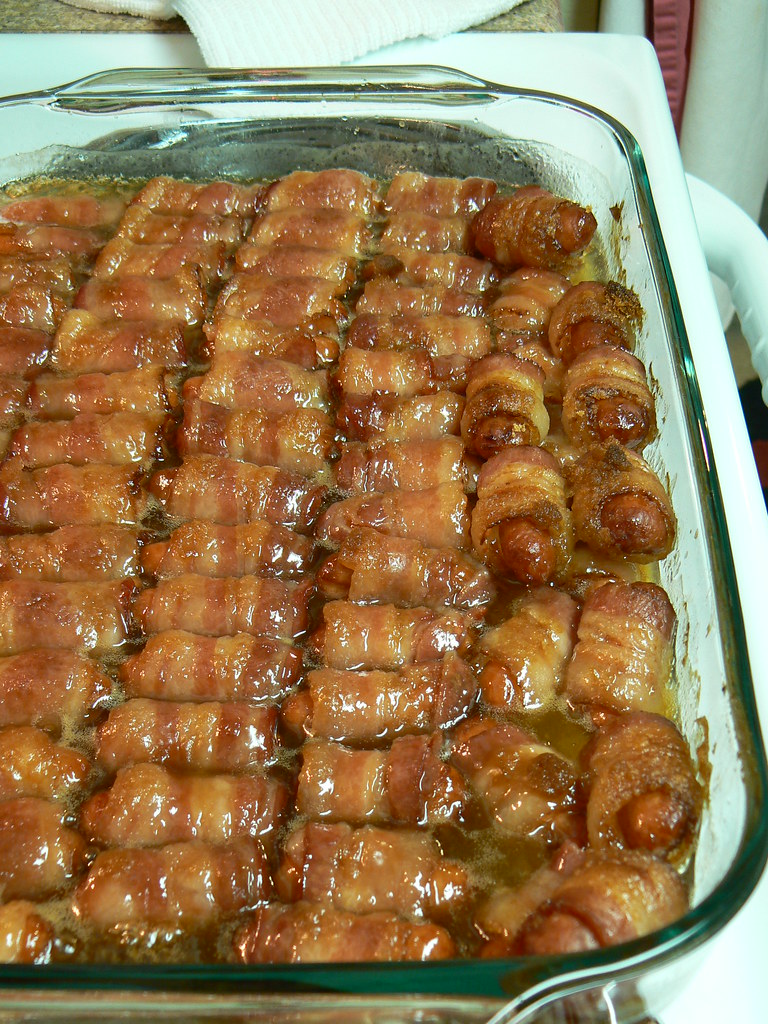 Bacon Wrapped Smokies With Brown Sugar and Butter