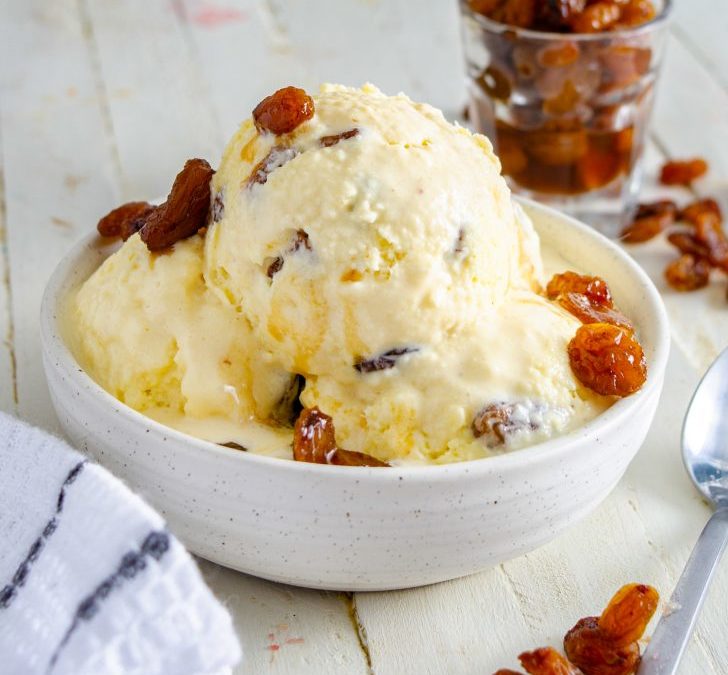 Homemade Rum Raisin Ice Cream Recipe