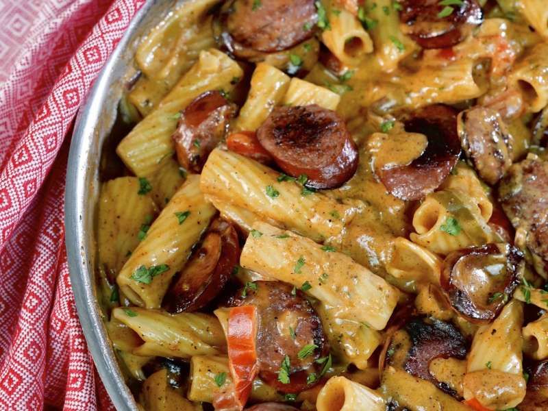 Chicken & Sausage Fajita Pasta Recipe