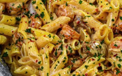 Cajun Shrimp and Steak Alfredo 🌶️🍤🥩