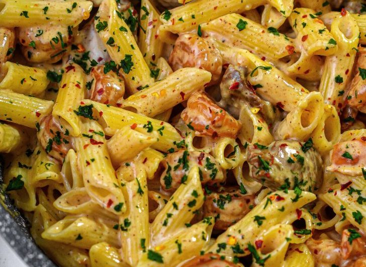 Cajun Shrimp and Steak Alfredo 🌶️🍤🥩