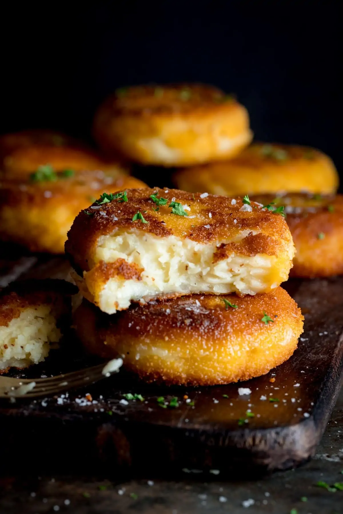 Potato Pancakes with Cheese and Mashed Potatoes