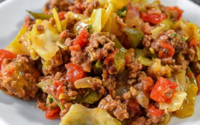 Cheesy Ground Beef and Cabbage Skillet Recipe 🧀🥬