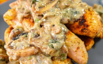 Chicken Breasts with Mushroom Cream Sauce Recipe 😋🍄