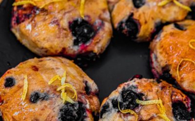 Grandma’s Blueberry Glazed Biscuits Recipe 💙🍪