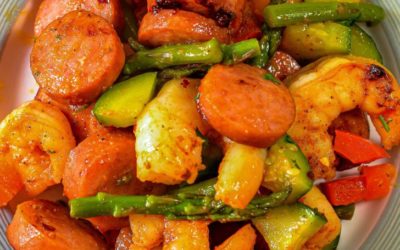 Shrimp and Sausage Veggie Skillet Recipe