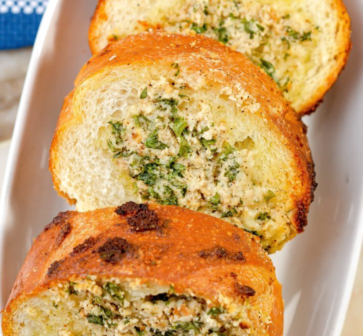 Cheesy Stuffed Garlic Bread Recipe 🧄🧀