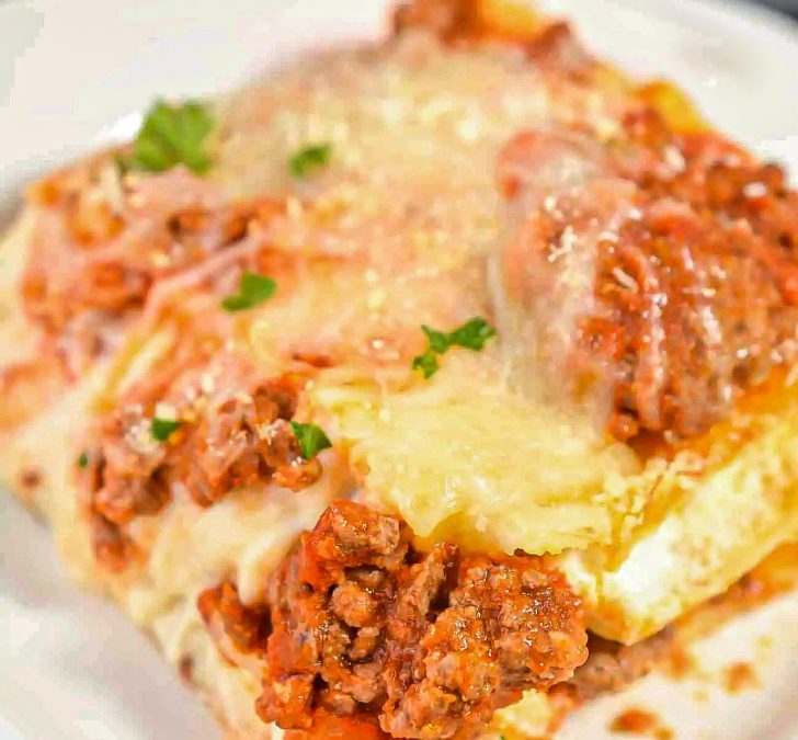 Three Cheese Beef Lasagna Recipe