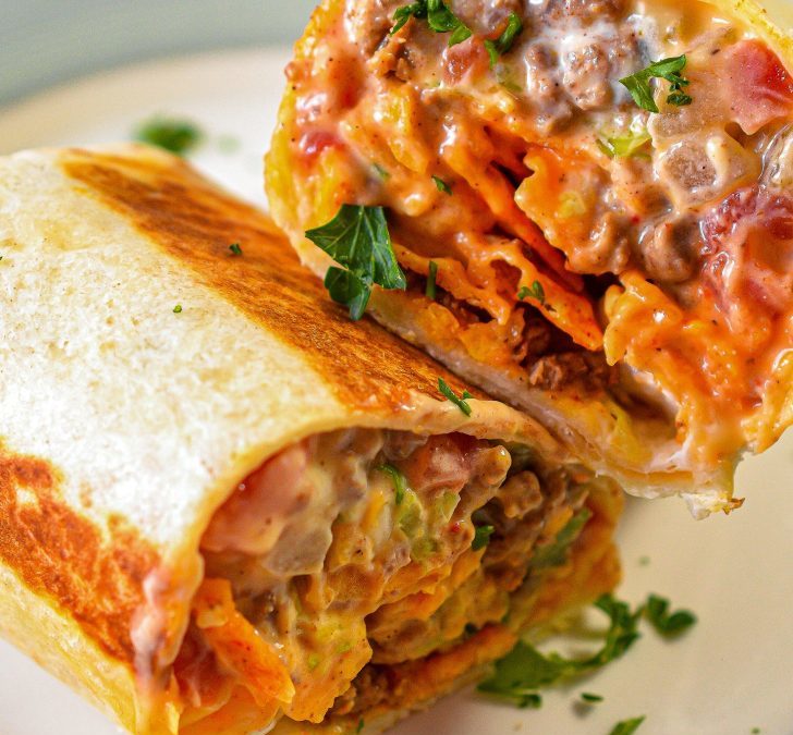 Beefy Nacho Cheese Wrap Recipe