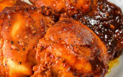 Honey Garlic Slow Cooker Chicken Thighs