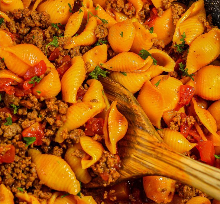 Pasta Shells with Ground Beef Recipe