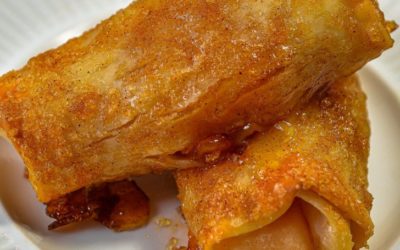 Peach Cobbler Egg Rolls Recipe