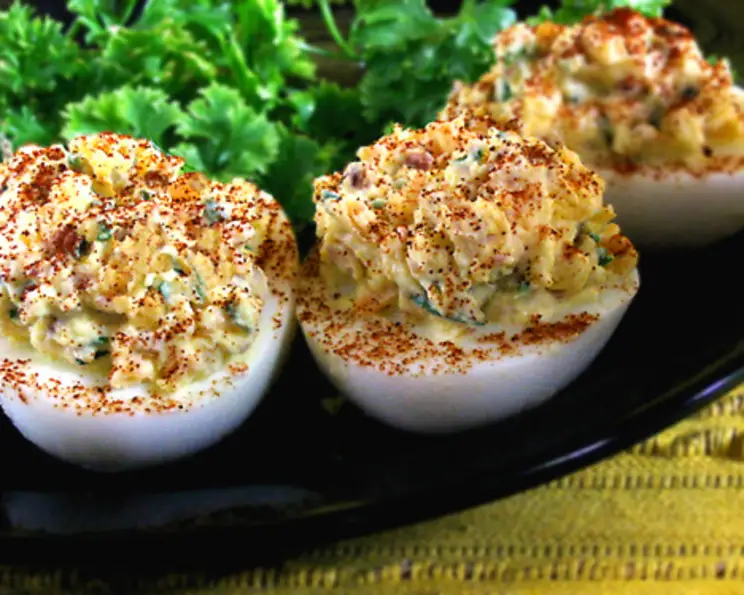 “Loaded Deviled Eggs – Bacon, Cheese & More!”