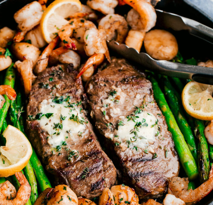 Garlic Mushroom Surf and Turf Filet Recipe